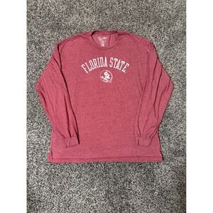 Florida State Seminoles Long Sleeve Shirt XL Heather Garnet FSU Tee The Victory